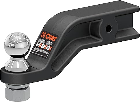 CURT 45375 Forged Trailer Hitch Mount with 2-5/16-Inch Ball & Pin, Fits 3-Inch Receiver, 20,000 lbs, 4-in Drop