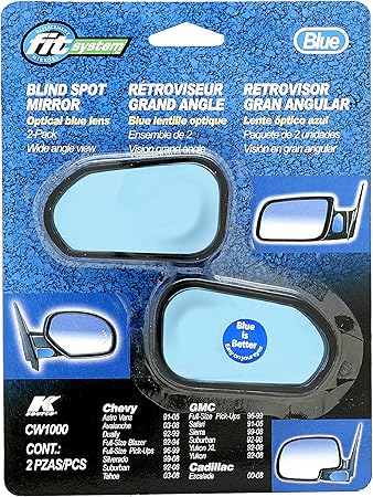 Fit System CW1000 Custom Spot Mirror with Optical Blue Lens - Pair