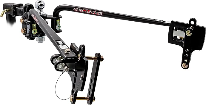 Camco Eaz-Lift ReCurve R3 600lb Weight Distribution Hitch | Features 800lb Max Tongue Weight Rating, 2-inch Ball has a 8,000lb Max Rating, and Adjustable Sway Control | (48771)