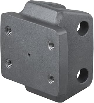 CURT 45950 Rebellion XD Adjustable Cushion Hitch Pintle Mount Plate Attachment, Shank Required, Black