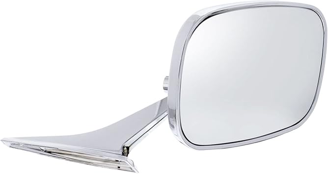 United Pacific 110295 Rectangular Exterior Mirror With Convex Mirror Glass For 1968-72 Chevy Passenger Car - R/H