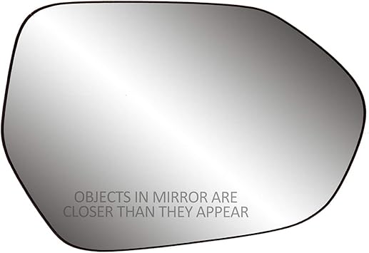 Passenger Side Non-heated Mirror Glass w/backing plate, Camry Sedan/Hybrid, Corolla Sedan, w/o BSDS, 4 15/16