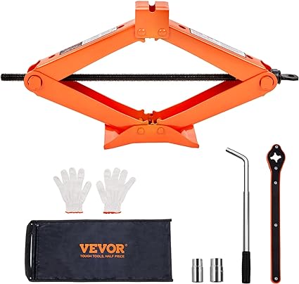 VEVOR Scissor Jack, 2.5 Ton/5512 lbs Scissor Car Jack, 3.7