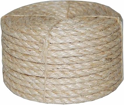 T.W. Evans Cordage Co. 22-210 1/4 in. x 100'. Twisted Sisal Rope