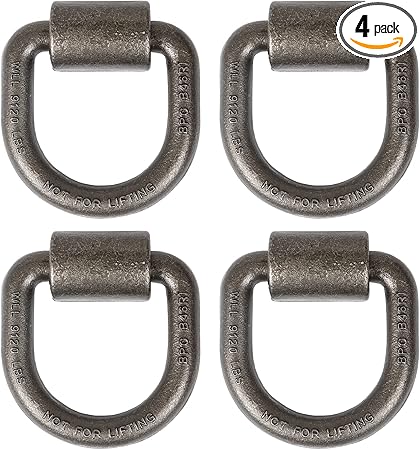 Buyers Products 3/4 inch D-Ring with Weld-On Bracket, 4 Pack