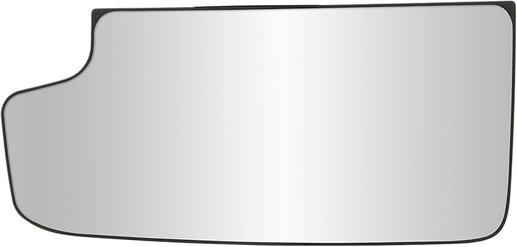 Driver Side Non-heated Mirror Glass w/backing plate, Chevrolet Silverado/GMC Sierra 1500, Silverado 2500, 3500, Sierra 2500, 3500, towing mirror bottom lens, 2nd design, 3 11/16