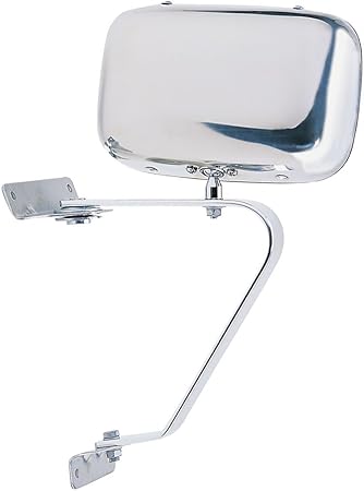 Mirror for Ford Bronco, F150, F250, 1997 F250 HD, F350, chrome, foldaway, Fits LH or RH, Manual