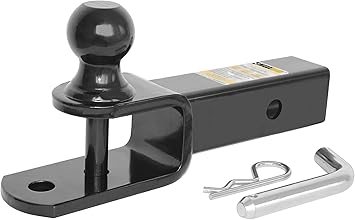 MaxxHaul 50595 3-in-1 ATV UTV Trailer Hitch Mount with Hitch Ball and Winch Strap Loop 1-7/8