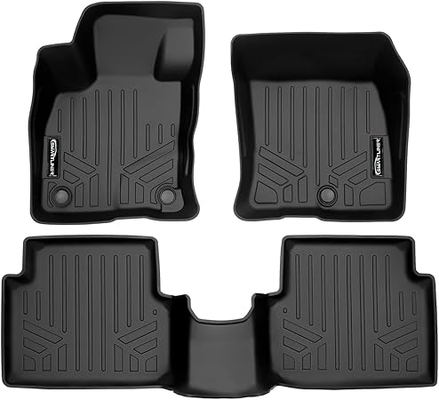 SMARTLINER Custom Fit All Weather Black 2 Row Floor Mat Liner Set Compatible with 2022-2024 Ford Maverick