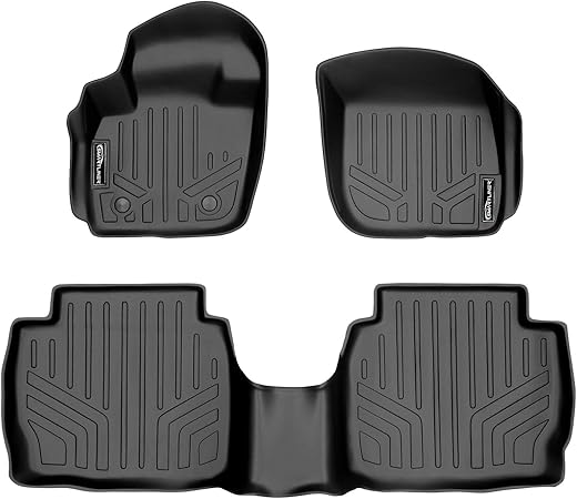 SMARTLINER Custom Fit Floor Mats 2 Row Liner Set Black for 2013-2016 Ford Fusion/Lincoln MKZ