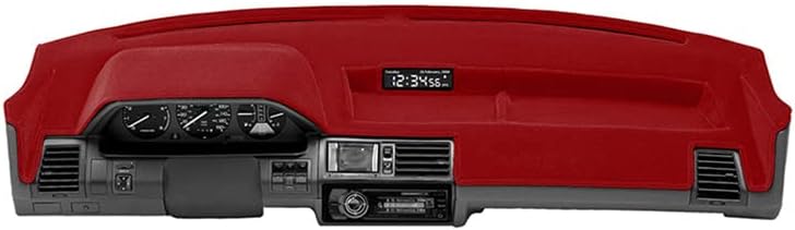 Coverking Dash Cover Mat Pad Custom Designed for Select Honda Accord Dashboards: Velour Material, Red