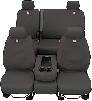 Covercraft Carhartt SeatSaver Second Row Custom Fit Seat Cover for Select Toyota 4Runner Models - Duck Weave (Gravel)