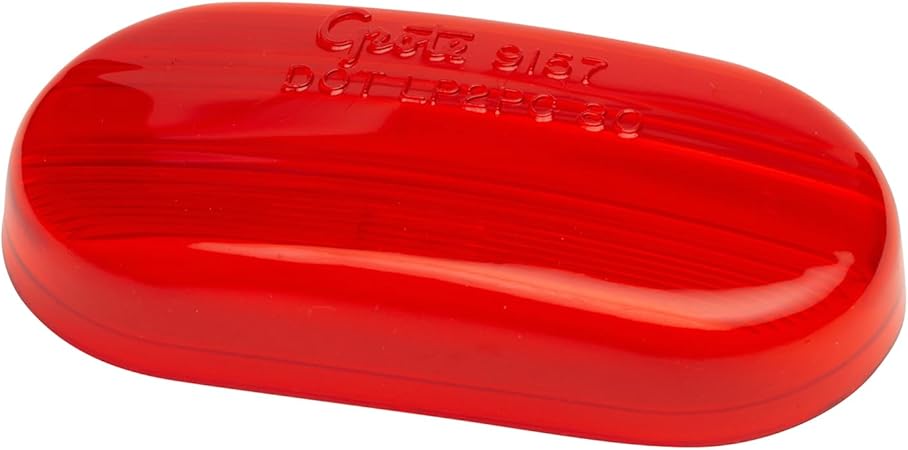 Grote 91572 Clearance Marker Replacement Lens - Two-Bulb Oval Lens, Red