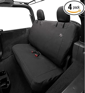 Bestop 2929235 Black Diamond Seat Cover, Rear- Jeep 2018-Current Wrangler 2-Door