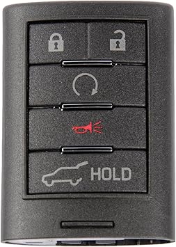 GM Genuine Parts 22865375 5 Button Keyless Entry Remote Key Fob, Black