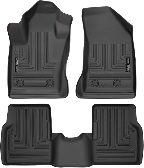 Husky Liners Weatherbeater Floor Mats | Fits 2017-2024 Jeep Compass | Front & 2nd Row, 3-pc Black - 95681