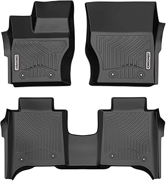 OEDRO Floor Mats Fit for 2014-2021 Land Rover Range Rover (Long Wheelbase ONLY), TPE All Weather Custom Fit Front and Rear Row Liner Set, Black