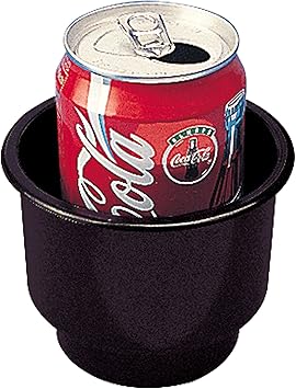 Sea-Dog 588060 Flush Mount Combo Drink Holder with Drain Holes - Black, 3-5/8