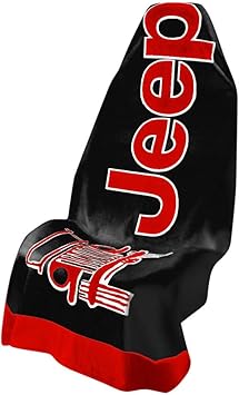 Seat Armour T2G100BR Black and Red Jeep Towel Seat Cover