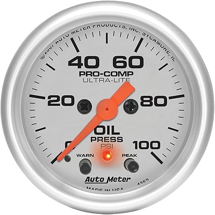 Auto Meter 4352 Ultra-Lite Electric Oil Pressure Gauge,2.3125 in.