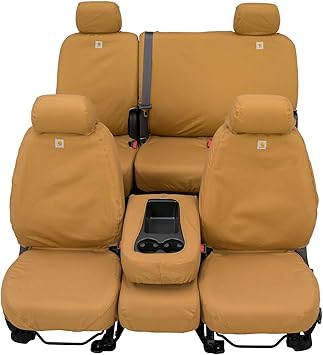 Covercraft Carhartt SeatSaver Custom Seat Covers for 2015-2018 Ford F-150, 1st Row 40/20/40 Bench Seat, SSC3446CABN (Brown)