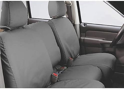 Covercraft - SS3437PCCH SeatSaver Front Row Custom Fit Seat Cover for Select Chevrolet Silverado 1500/GMC Sierra 1500 Models - Polycotton (Charcoal)