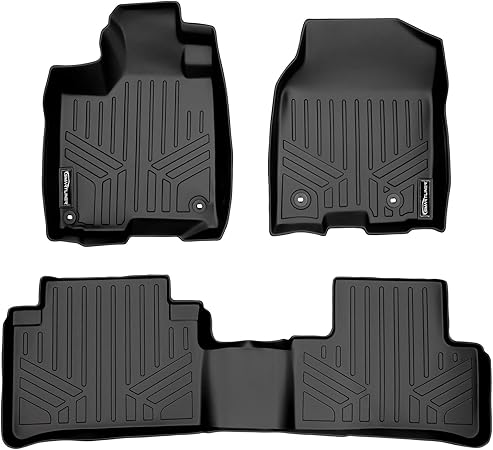 SMARTLINER Custom Floor Mats 2 Row Liner Set Black for 2013-2018 Acura RDX with 8-Way Front Passenger Seat Technology Package