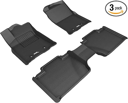 3D MAXpider Custom Fit KAGU Floor Mat (BLACK) Compatible with TOYOTA TACOMA ACCESS CAB 2018-2023 - Full Set