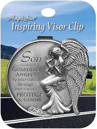 Angelstar 15683 Son Guardian Angel Visor Clip Accent, 2-1/2-Inch, Blue