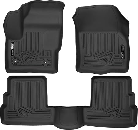 Husky Liners Weatherbeater Floor Mats | Fits 2015-2019 Lincoln MKC | Front & 2nd Row, 3-pc Black - 99301