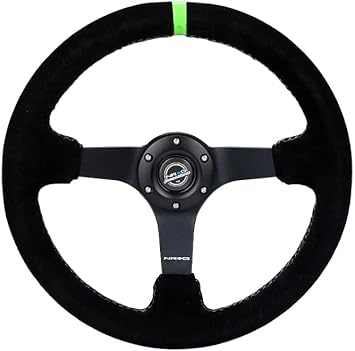 NRG Innovations NRG-RST-036MB-S-GN Reinforced Steering Wheel 3