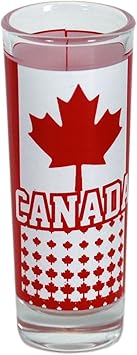 Canada Shooter Glass Souvenir 89996JE Unique Modern Design Canadian Maple Leaf Flag Shot Glassware Collectible 3-Ounce