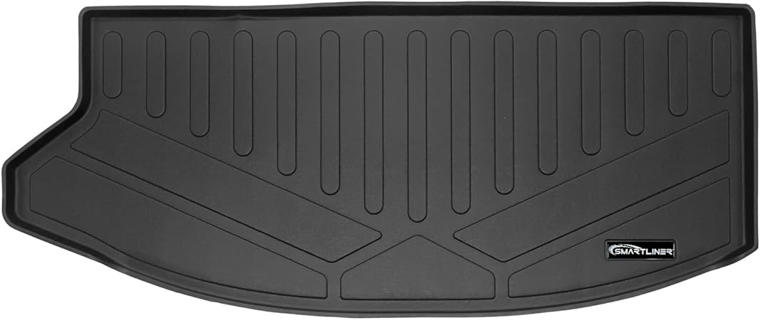 SMARTLINER Custom Fit All Weather Protection Black Cargo Liner Behind 3rd Row Compatible with 2024 Mazda CX-90 Hybrid/Plug-in Hybrid