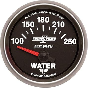 Auto Meter 3637 Sport Comp II Electric Water Temperature gauge