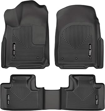 Husky Liners Weatherbeater Floor Mats | Fits 2011 - 2015 Dodge Durango & Jeep Grand Cherokee | Front & 2nd Row, 3-pc Black - 99051