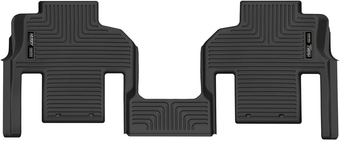 Husky Liners X-act Contour Floor Mats | Fits 2022-2024 Jeep Wagoneer w/2nd Row Bucket Seats | 2nd Row, 1-pc Black - 51411