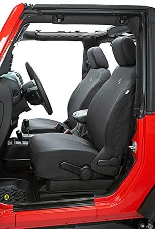 Bestop 2928035 Black Diamond Front Seat Covers - Jeep 2007-2012 Wrangler 2-Door & 4-Door; Fit Factory Front Seats