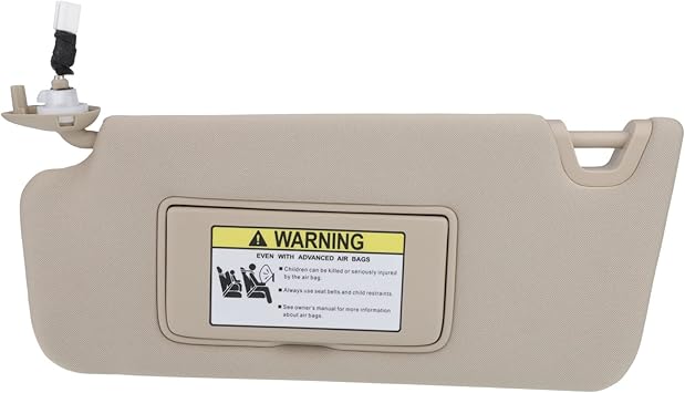 SCITOO Beige Left Driver Side Car Sun Visor Assembly with Sunroof fit for 2008 2009 2010 2011 2012 for Honda Accord