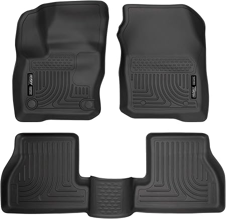 Husky Liners Weatherbeater Floor Mats | Fits 2016 - 2018 Ford Focus RS | Front & 2nd Row, 3-pc Black - 99781