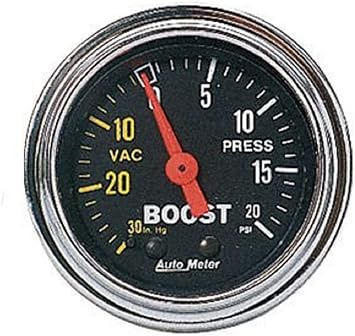 Auto Meter 2401 Traditional Chrome Mechanical Boost/Vacuum Gauge