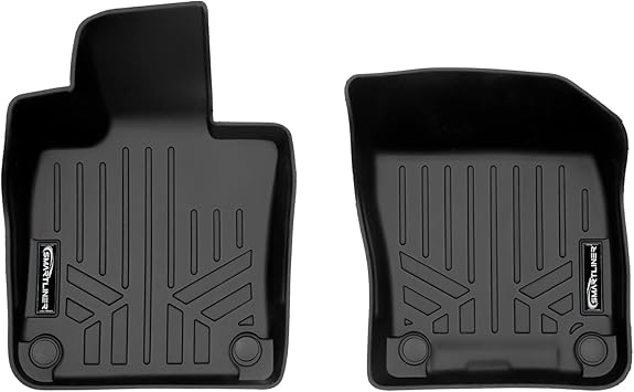 SMARTLINER Custom Fit Floor Liners - Fits 2019-2023 Volvo S60 & S60 Plug-in Hybrid - 1st Row Liner Only - All Weather Floor Liners - Black