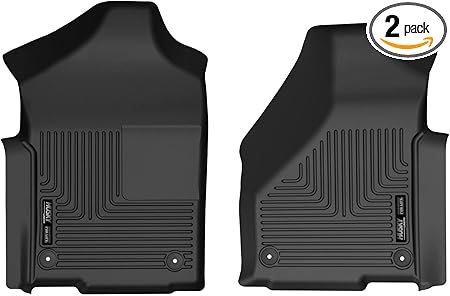 Husky Liners X-act Contour Floor Mats | Fits 2019-2024 Ram 2500/3500 (Standard Cab w/Vinyl Floor) | Front Row, 2-pc Black - 50691