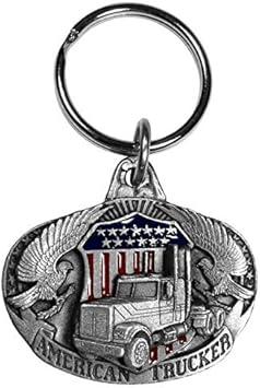 Siskiyou KR48 American Trucker Antiqued Key Chain