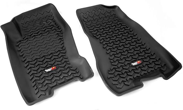 Rugged Ridge Front Floor Liners for Grand Cherokee | Pair, All-Terrain, Black | 12920.27 | Fits 1999-2004 Jeep Grand Cherokee WJ