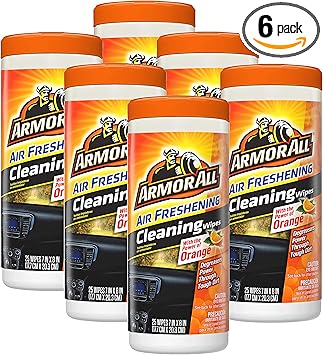 Armor All Lint-Free Orange Air Freshening Car Cleaning Wipes - 6 Pack