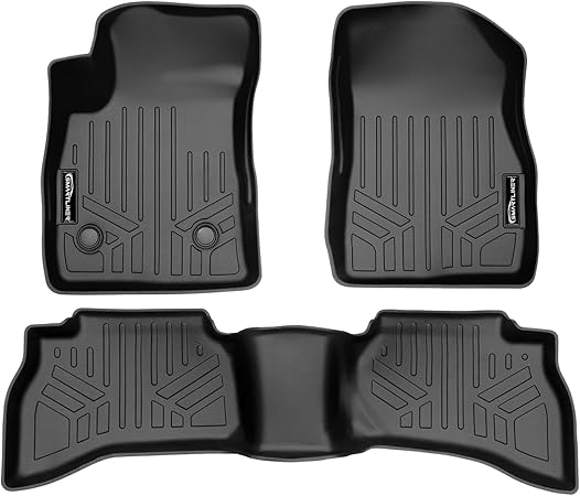 SMARTLINER Floor Mats 2 Row Liner Set Black Compatible with 2020-2025 Buick Encore GX (Only Fits All Wheel Drive Models)