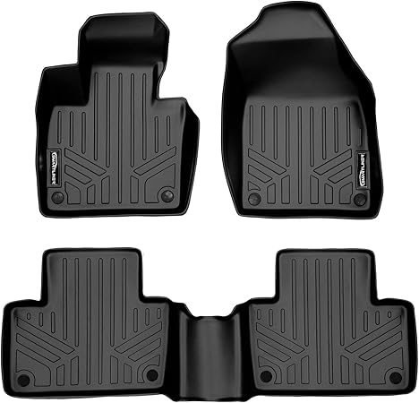 MAXLINER Floor Mats 2 Row Liner Set Black for 2016-2022 Volvo XC90 (No Plug-in Hybrid Models)