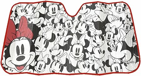 Plasticolor 003786R01 Disney Minnie Mouse Expressions Accordion Bubble Sunshade, 1 Pack