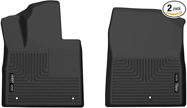 Husky Liners X-act Contour Floor Mats | Fits 2021-2023 Hyundai Santa Fe | Front Row, 2-pc Black - 53881