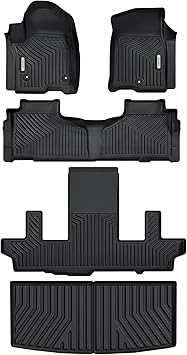 OEDRO Floor Mats & Cargo Liner for Chevy Tahoe/GMC Yukon 2025-2021 (Only for Bucket Seats), TPE All-Weather Floor Mats for Chevrolet Tahoe GMC Yukon